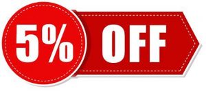 5% OFF any of our services